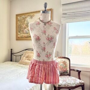 Y2K pink orange striped lounge shorts No Boundaries size medium